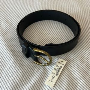 Madewell Medium Perfect Leather Belt Black XS